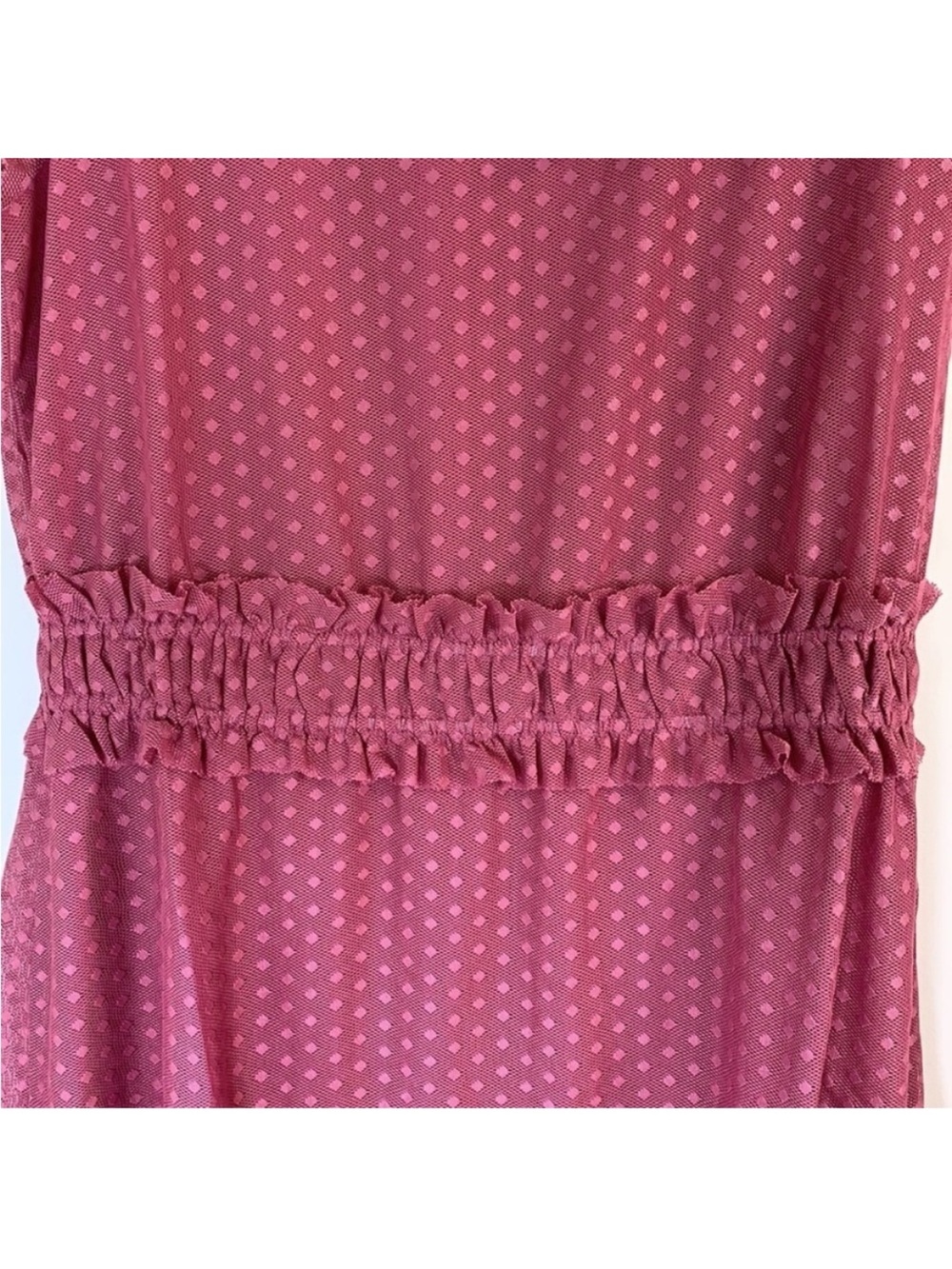 Ella Moon Cap Sleeve Ruffle Shoulder Smock Waist Dress. XL. NWT. - Picture 5 of 10